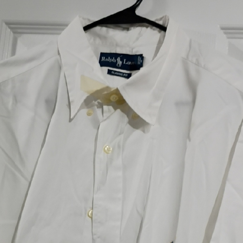 Ralph Lauren White Casual Button Down Shirt with Logo - Picture 7 of 8
